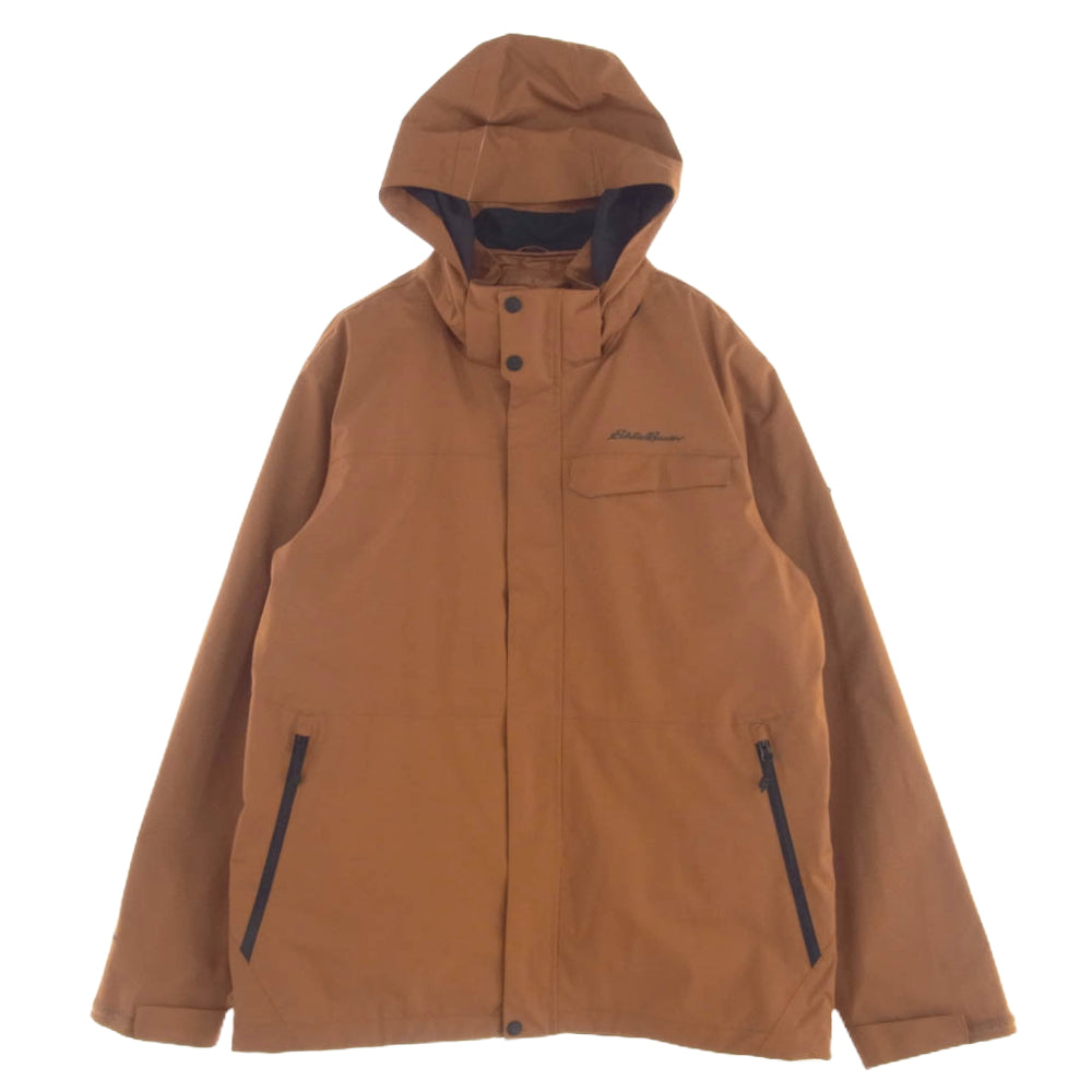 Eddie Bauer エディー・バウアー マウンテン パーカー ナイロン ジャケット インナー中綿ベスト付 ライトブラウン系 L【中古】