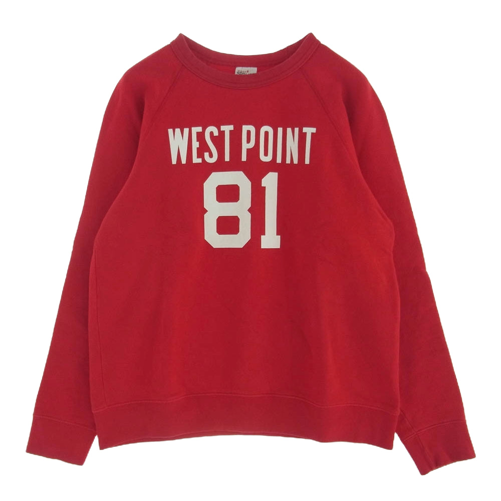 メイヨー スプルース USA製 プリント ラグラン スウェット 赤系 レッド系 M【中古】