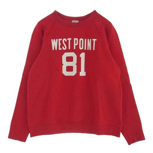 メイヨー スプルース USA製 プリント ラグラン スウェット 赤系 レッド系 M【中古】