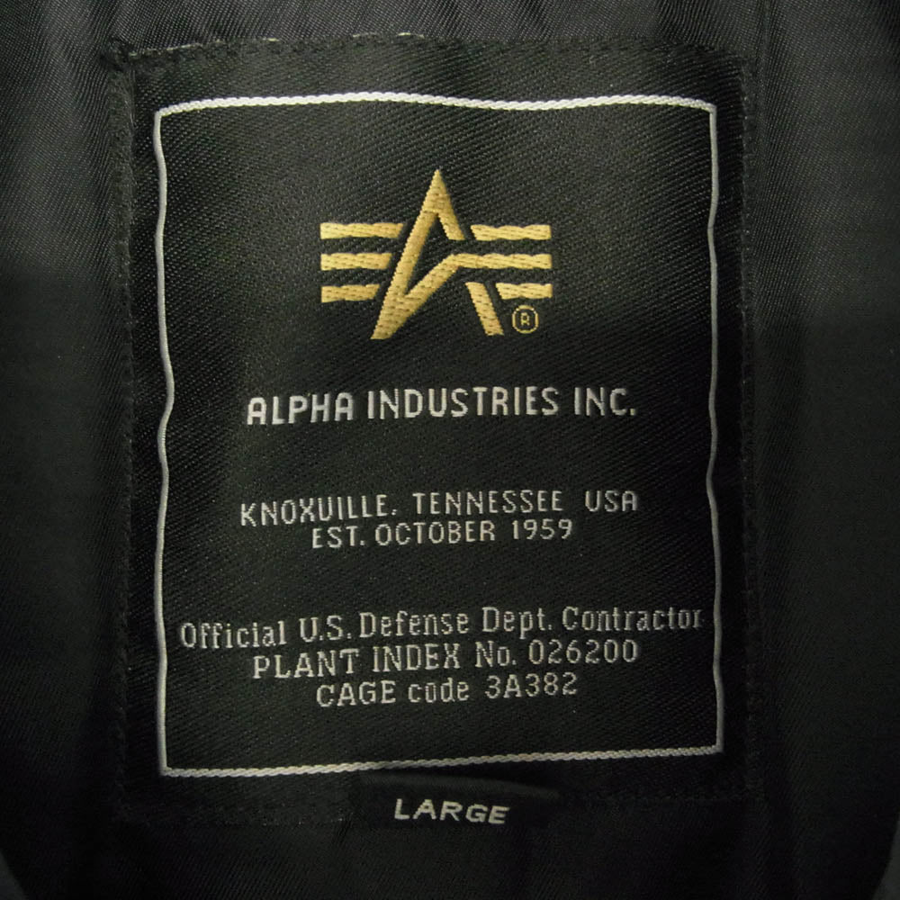 ALPHA アルファ 20094-0801 N-3B フライト ミリタリー ジャケット ブラック系 L【中古】