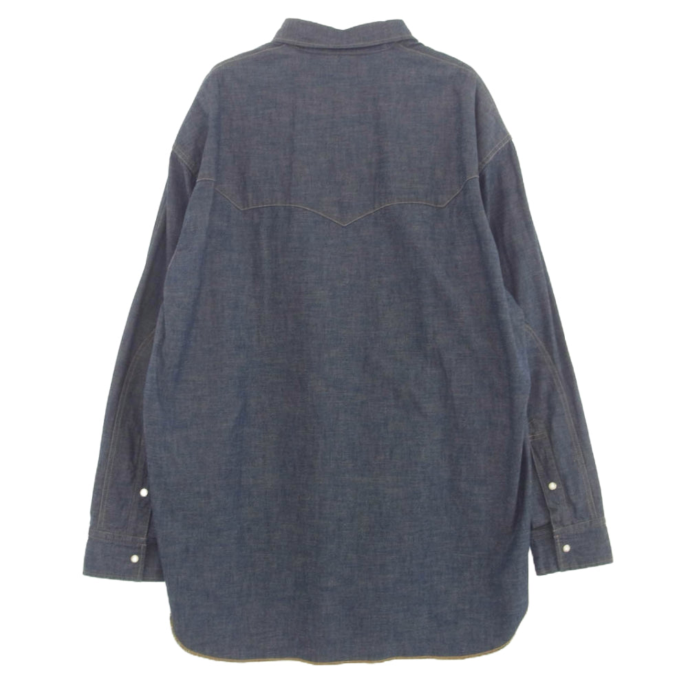 ダイリク 24SS 24SS S-4 Onewash Denim Western Over Shirt ワンウォッシュ デニム ウエスタン オーバー シャツ インディゴブルー系 L【新古品】【未使用】【中古】