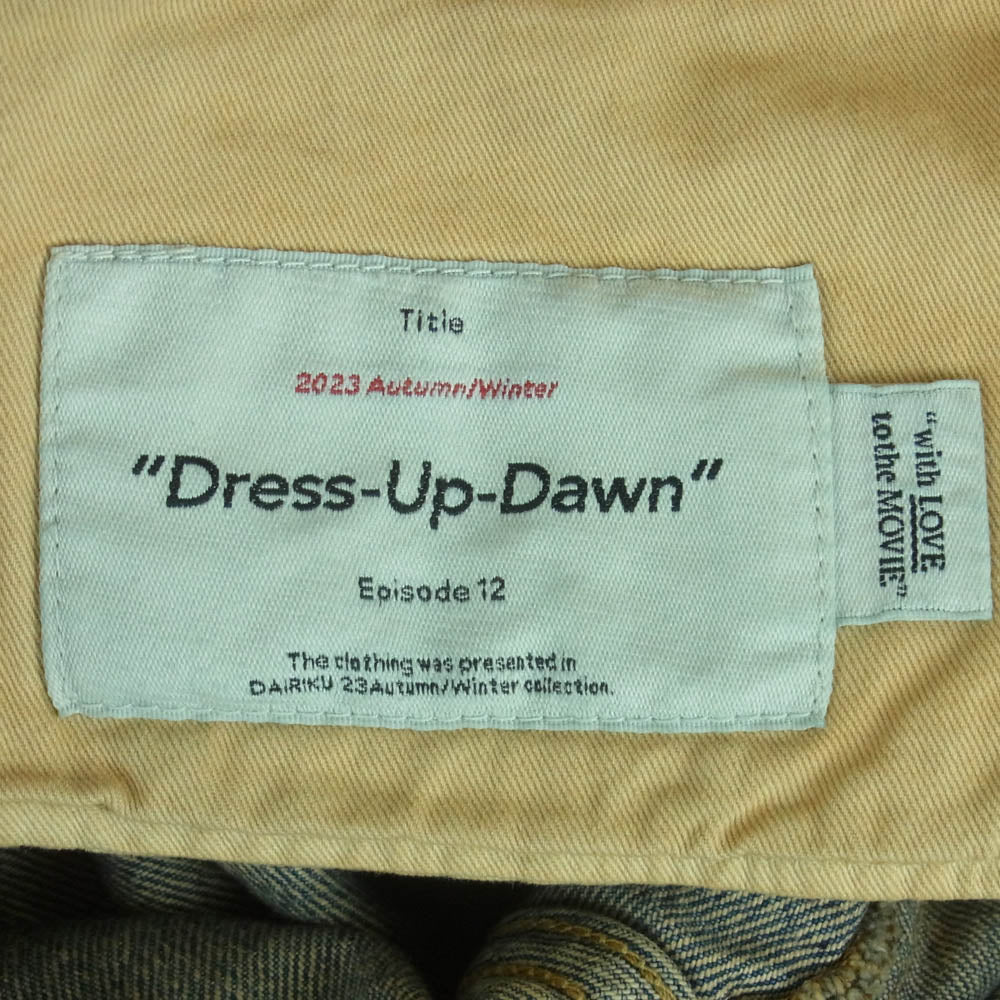 ダイリク 23AW 23AW D-10 D-10 Slim Denim Pants スリム デニム パンツ インディゴブルー系 29【新古品】【未使用】【中古】