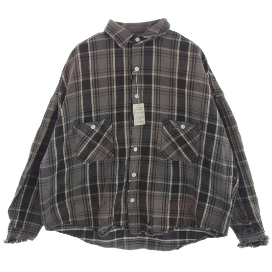 SAINT MICHAEL セントマイケル 24AW SM-YS1-0000-023 SAINT Mxxxxxx FLANNEL SHIRT ダメージ加工 フランネルシャツ チェックシャツ マルチカラー系 M【中古】