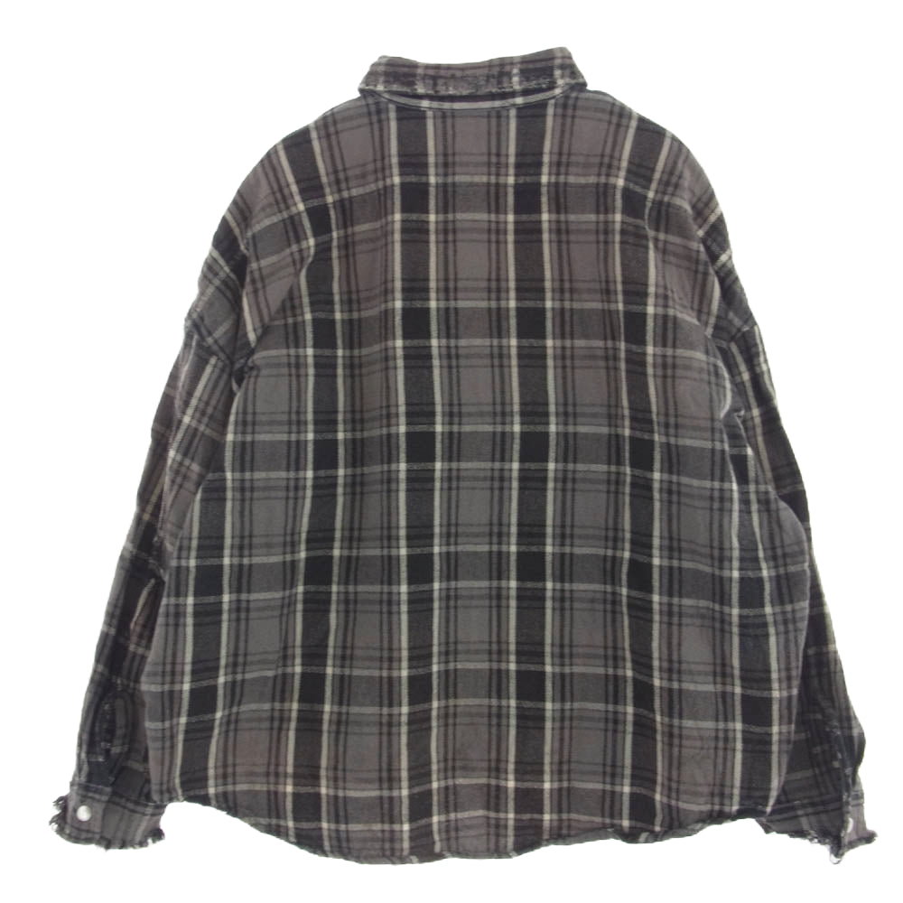 SAINT MICHAEL セントマイケル 24AW SM-YS1-0000-023 SAINT Mxxxxxx FLANNEL SHIRT ダメージ加工 フランネルシャツ チェックシャツ マルチカラー系 M【中古】
