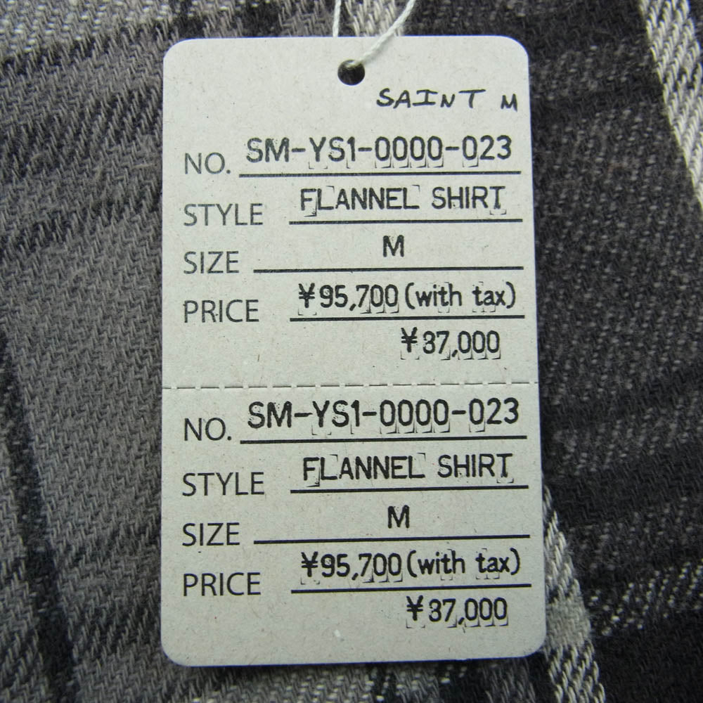 SAINT MICHAEL セントマイケル 24AW SM-YS1-0000-023 SAINT Mxxxxxx FLANNEL SHIRT ダメージ加工 フランネルシャツ チェックシャツ マルチカラー系 M【中古】