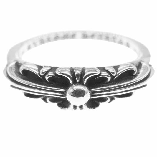 CHROME HEARTS クロムハーツ（原本無） 2024年8月購入レシート付属 BABY CLSC FLORAL CRS RING ベイビークラシック フローラル クロス リング シルバー系 21.5号【中古】
