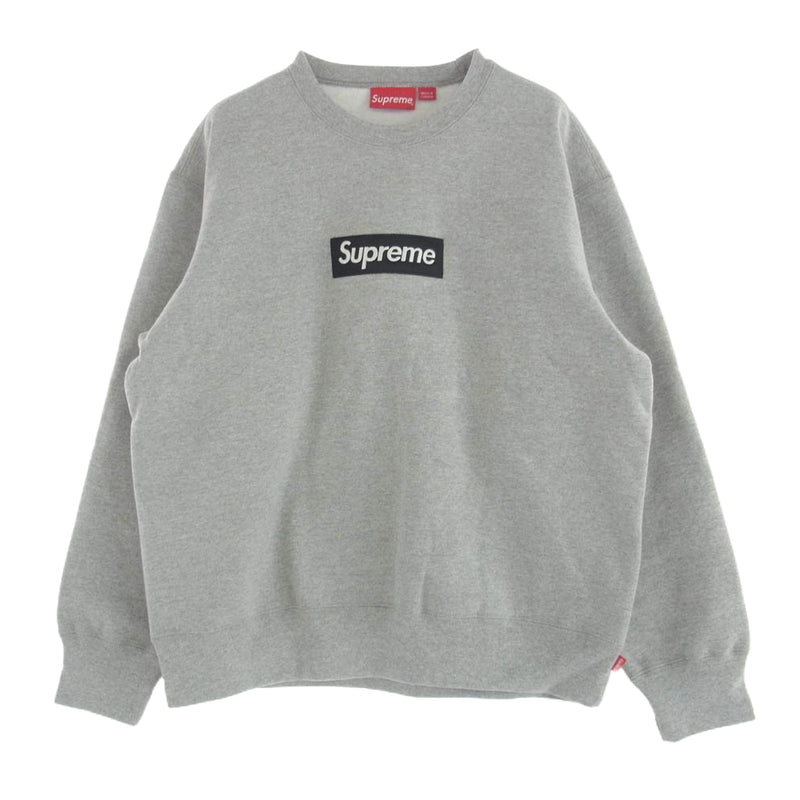 Supreme シュプリーム 22AW Box Logo Crewneck ボックスロゴ クルーネック スウェット トレーナー グレー系 M【極上美品】【中古】