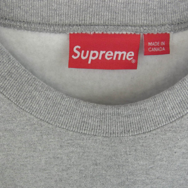 Supreme シュプリーム 22AW Box Logo Crewneck ボックスロゴ クルーネック スウェット トレーナー グレー系 M【極上美品】【中古】