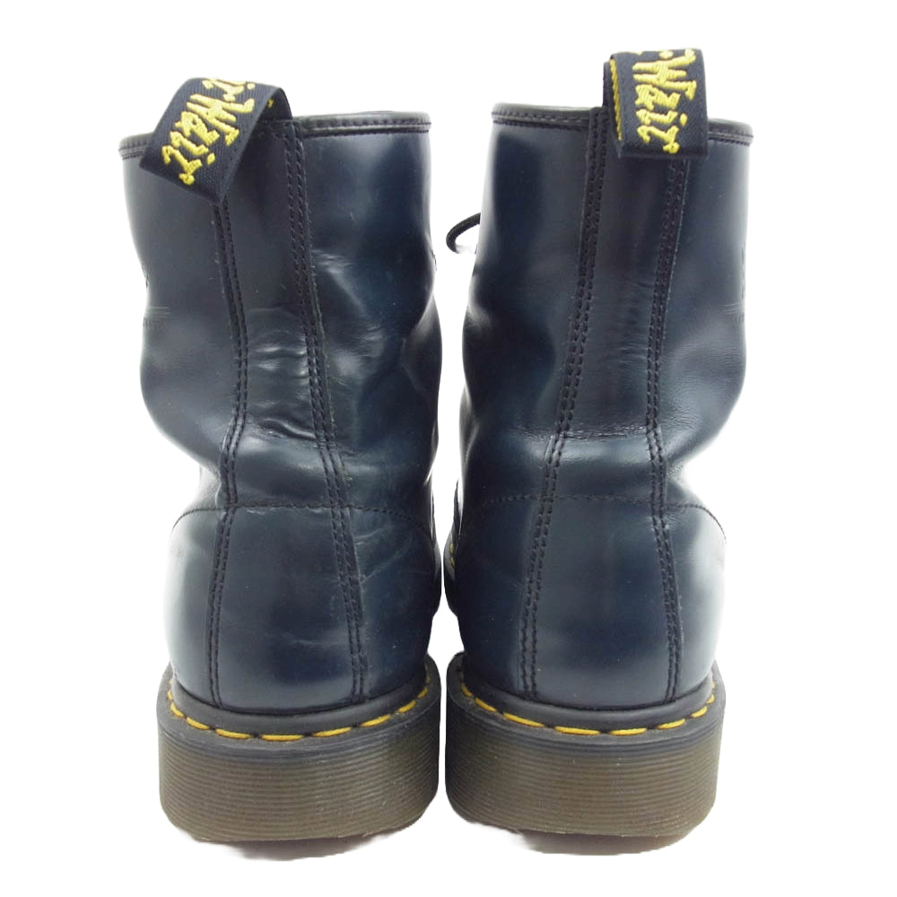 Dr.Martens ドクターマーチン 8ホール イエローステッチ レースアップ ブーツ ネイビー系 UK10【中古】