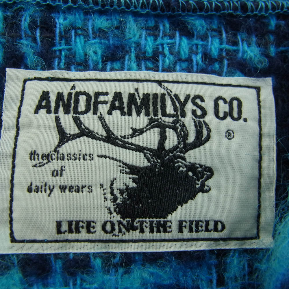 ANDFAMILYS アンドファミリー KN2312759 MOHAIR WOOL CARDIGAN モヘア ウール カーディガン ブルー系 M【中古】