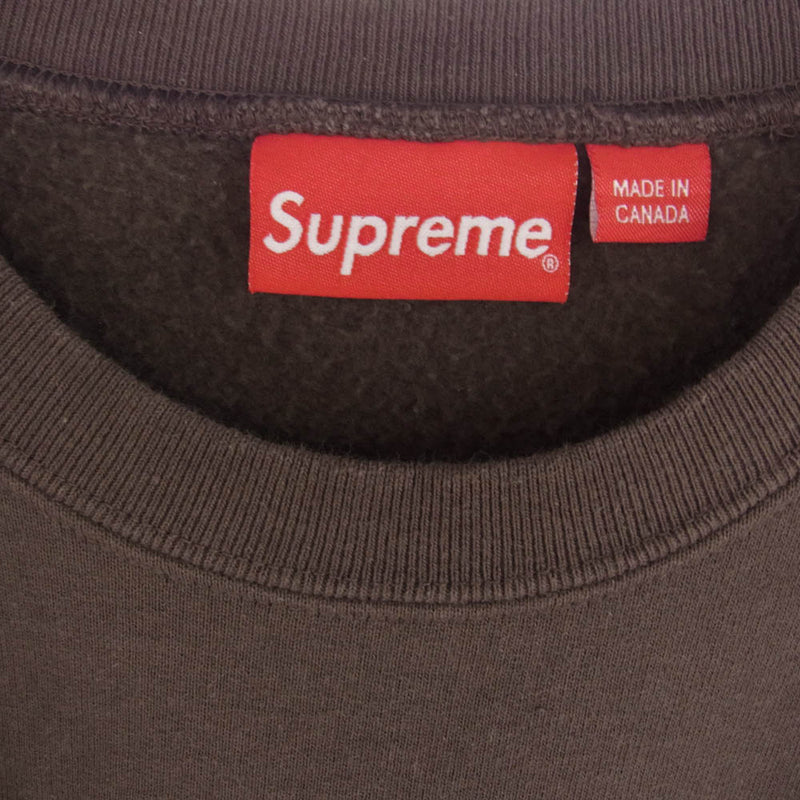 Supreme シュプリーム 22AW Box Logo Crewneck ボックスロゴ クルネック スウェットシャツ ブラウン系 S【中古】