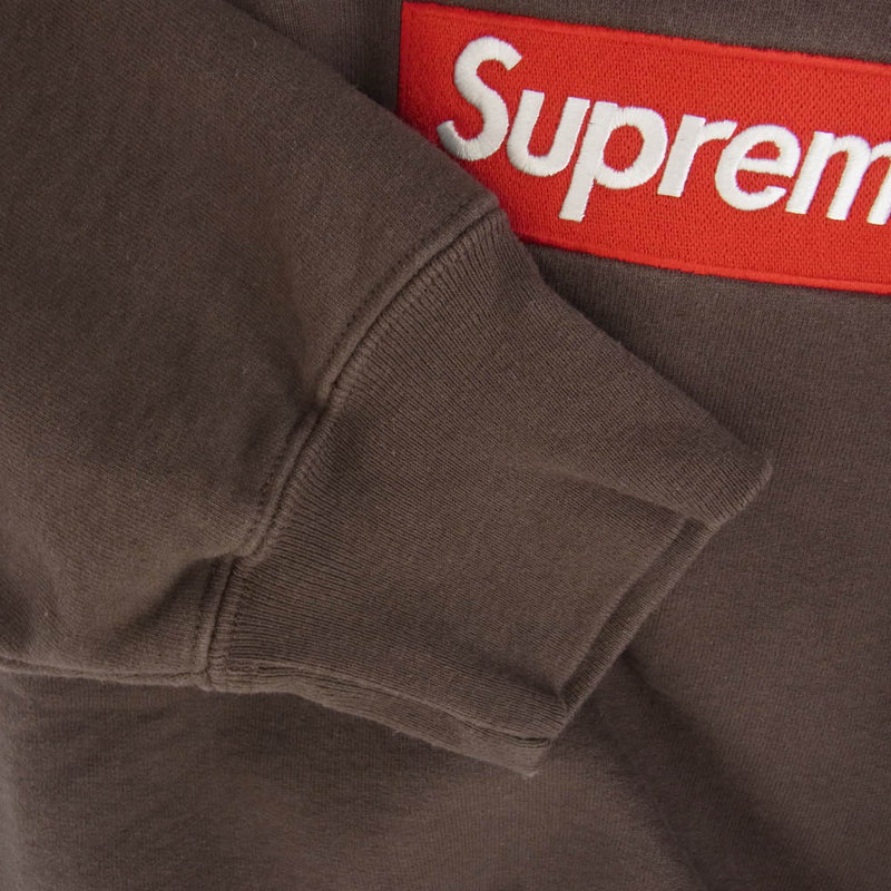 Supreme シュプリーム 22AW Box Logo Crewneck ボックスロゴ クルネック スウェットシャツ ブラウン系 S【中古】