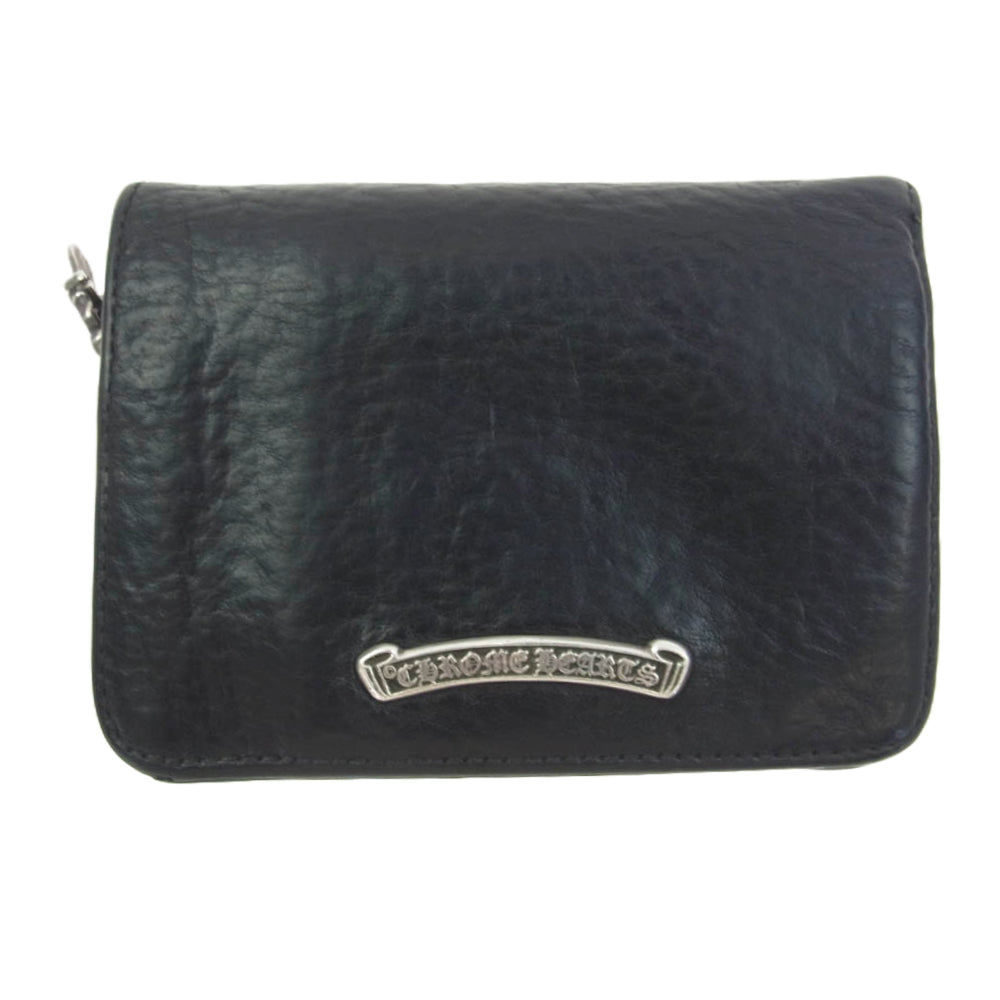 CHROME HEARTS クロムハーツ（原本無） JOYE ジョーイ スクエア ジップ ウォレット レザーウォレット ブラック系【中古】