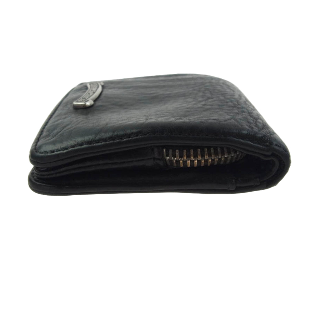 CHROME HEARTS クロムハーツ（原本無） JOYE ジョーイ スクエア ジップ ウォレット レザーウォレット ブラック系【中古】