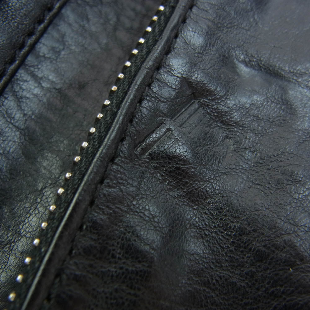 CHROME HEARTS クロムハーツ（原本無） JOYE ジョーイ スクエア ジップ ウォレット レザーウォレット ブラック系【中古】