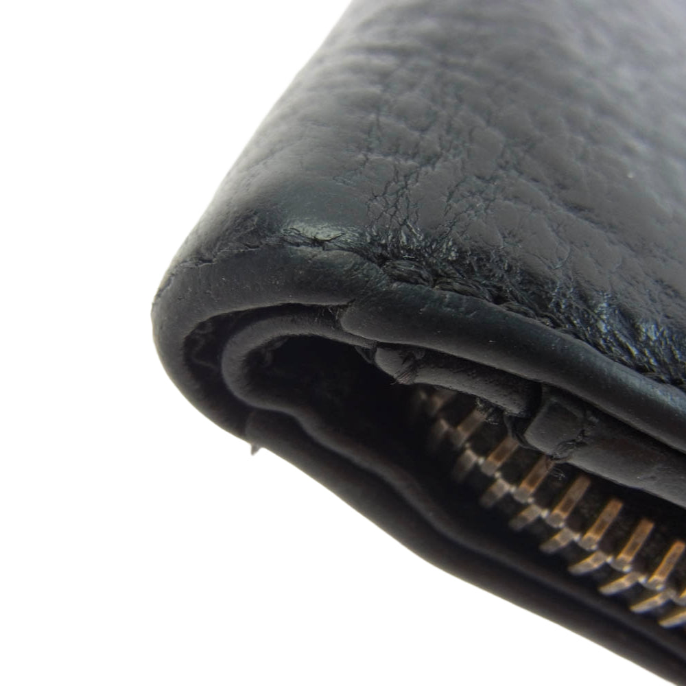 CHROME HEARTS クロムハーツ（原本無） JOYE ジョーイ スクエア ジップ ウォレット レザーウォレット ブラック系【中古】