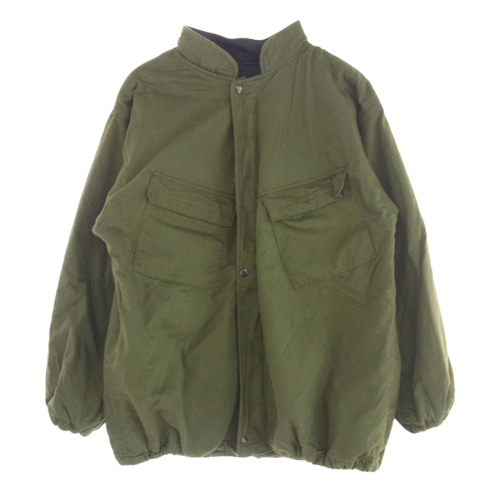 ヴィンテージ DLA100-78-C-1233 US ARMY 米軍 実物 78年製 Gibraltar Industries chemical protective jacket ミリタリー ジャケット カーキ系 L【中古】