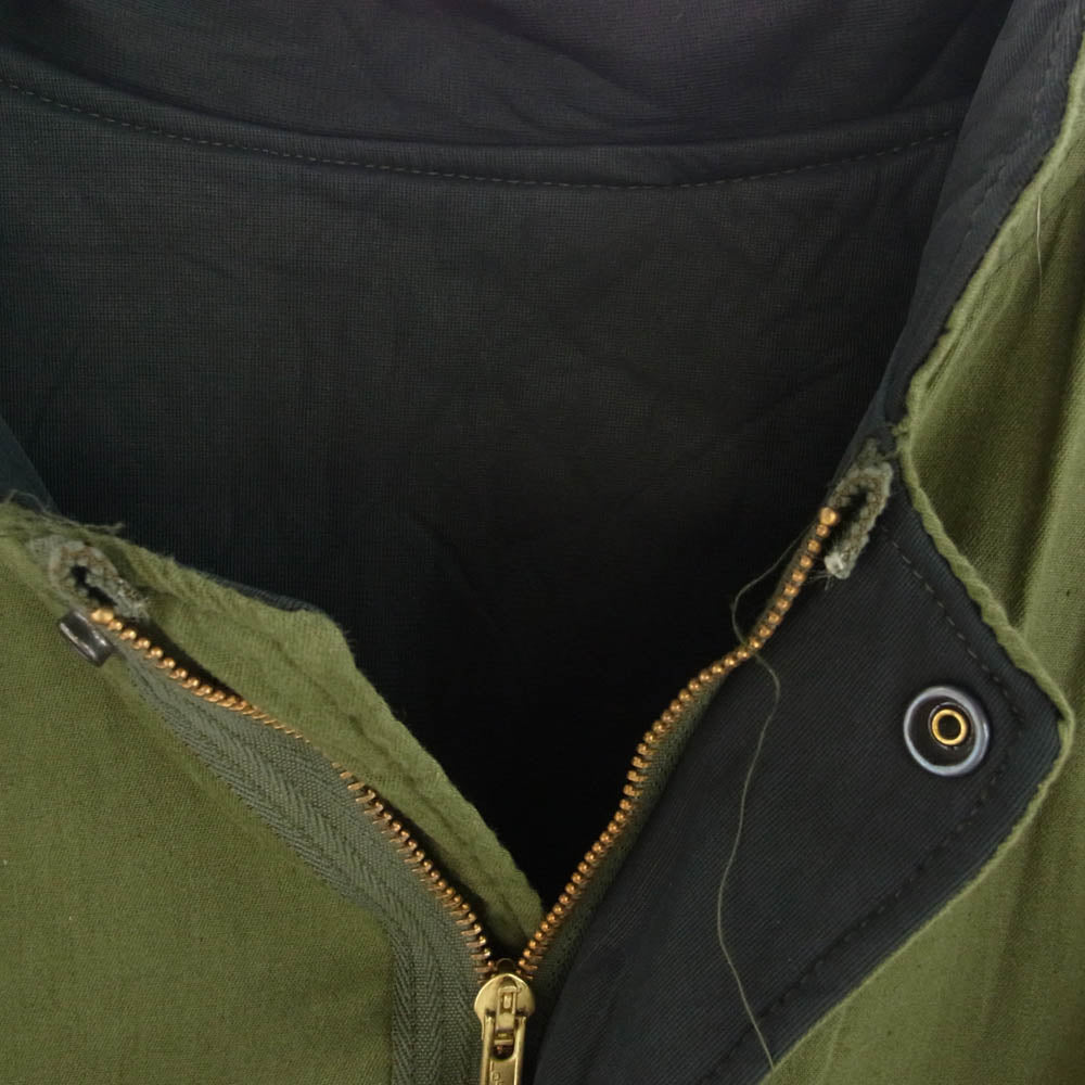 ヴィンテージ DLA100-78-C-1233 US ARMY 米軍 実物 78年製 Gibraltar Industries chemical protective jacket ミリタリー ジャケット カーキ系 L【中古】
