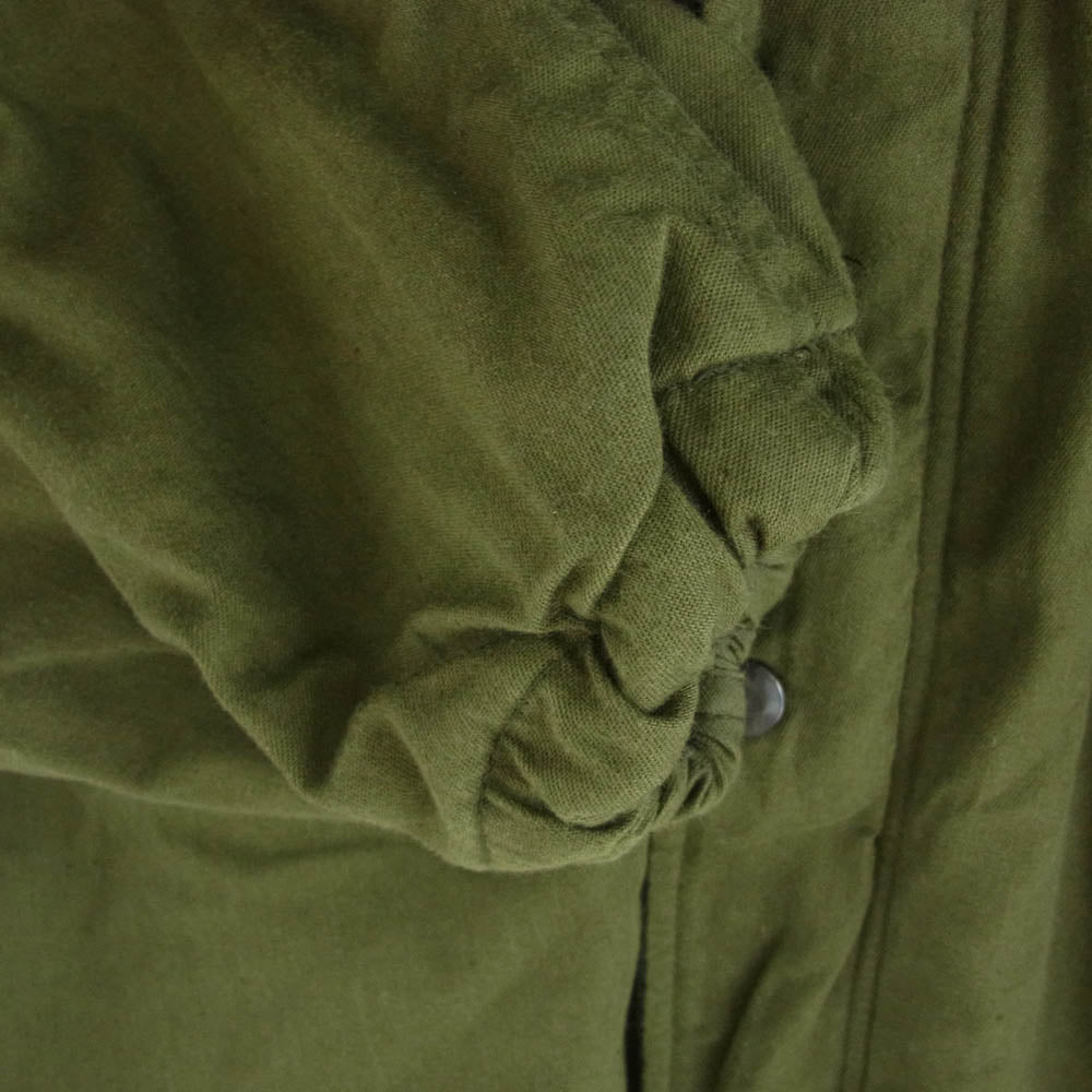 ヴィンテージ DLA100-78-C-1233 US ARMY 米軍 実物 78年製 Gibraltar Industries chemical protective jacket ミリタリー ジャケット カーキ系 L【中古】