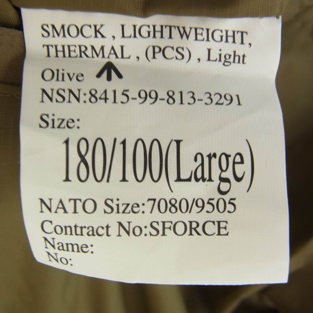 イギリス軍 8415-99-813-3291 イギリス軍 THERMAL SMOCK サーマルスモック カーキ系 L【中古】