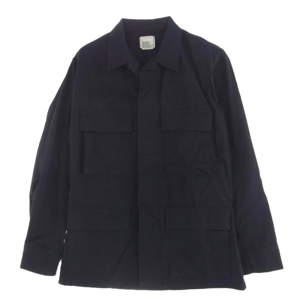ヴィンテージ 8415-01-422-1990 US ARMY 米軍 実物 90s BDU JACKET ミリタリー フィールド ジャケット ブラック系 S【中古】