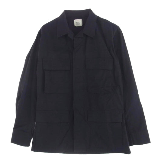 ヴィンテージ 8415-01-422-1990 US ARMY 米軍 実物 90s BDU JACKET ミリタリー フィールド ジャケット ブラック系 S【中古】
