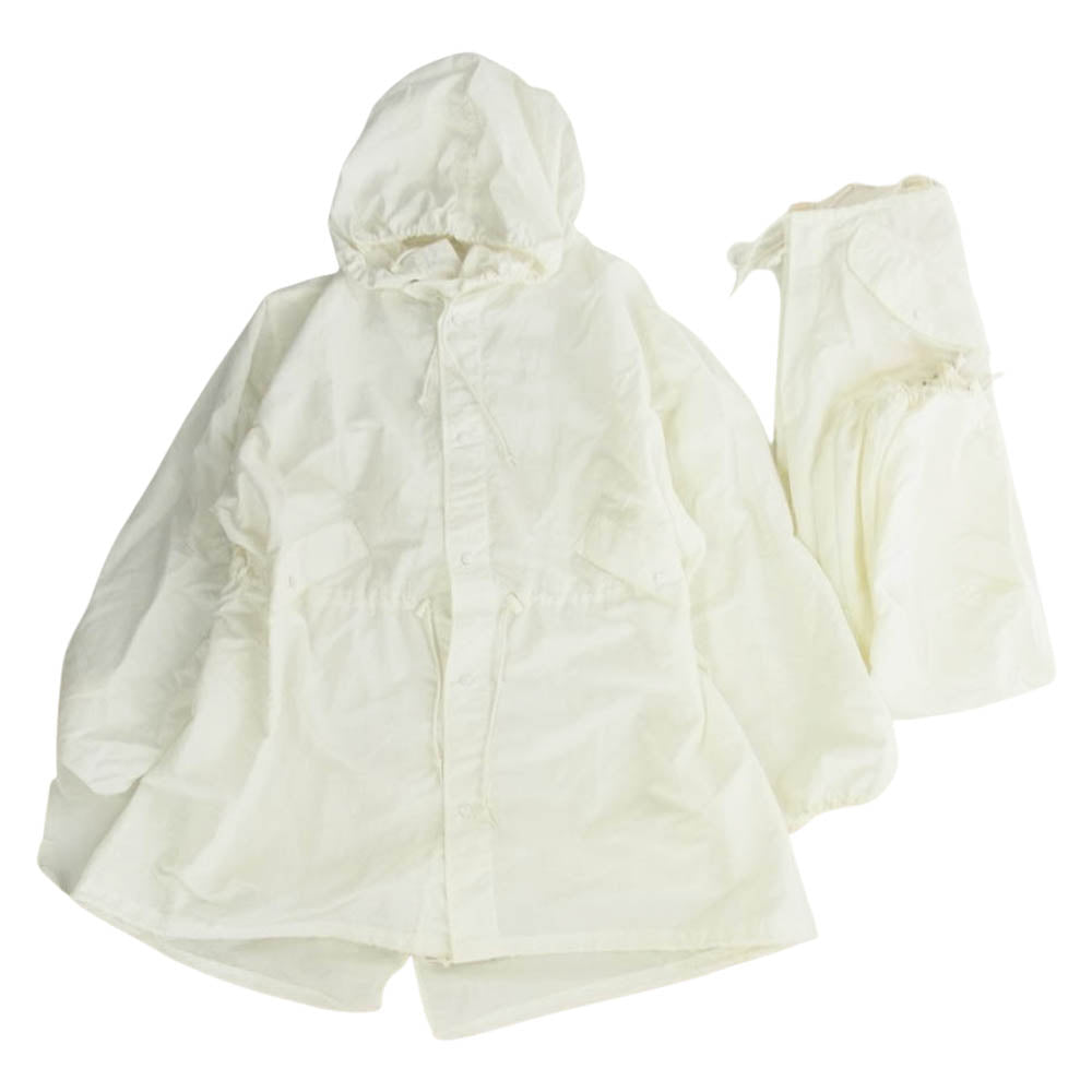 ヴィンテージ SP0100-01-D-4006 US ARMY 米軍 実物 00s SNOW PARKA PANT スノーパーカ パンツ セットアップ 上下セット ホワイト系 M パンツS【中古】