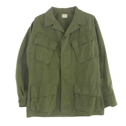 ヴィンテージ DSA-100-69-C-0727 US ARMY 米軍 実物 00s 69年製 JUNGLE FATIGUE JACKET ジャングル ファティーグ ジャケット ノンリップ 3rd MODEL カーキ系【中古】