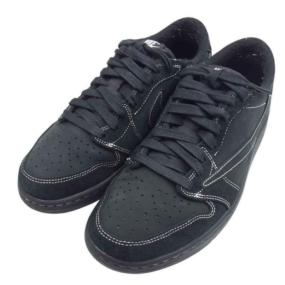 NIKE ナイキ DM7866-001 × TRAVIS SCOTT AIR JORDAN 1 LOW OG SP BLACK PHANTOM フェイクバスターズ鑑定済 トラヴィススコット エアジョーダン1 ブラックファントム ローカット スニーカー ブラック系 27.5cm【中古】