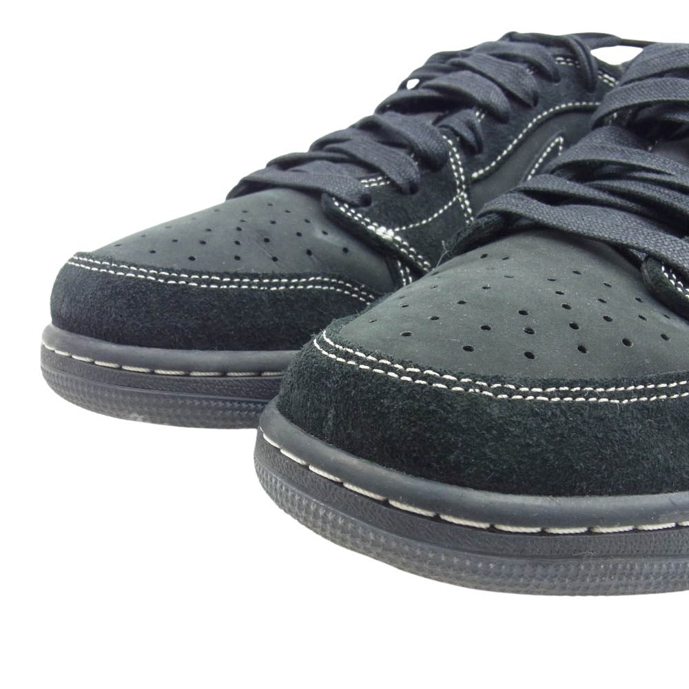 NIKE ナイキ DM7866-001 × TRAVIS SCOTT AIR JORDAN 1 LOW OG SP BLACK PHANTOM フェイクバスターズ鑑定済 トラヴィススコット エアジョーダン1 ブラックファントム ローカット スニーカー ブラック系 27.5cm【中古】