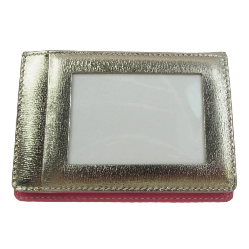 Kate Spade ケイトスペード 二つ折り カードケース ゴールド系【美品】【中古】