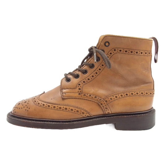 Tricker's トリッカーズ 835473 S180 イングランド製 ウィングチップ レースアップ ブーツ ブラウン系 4.5【中古】