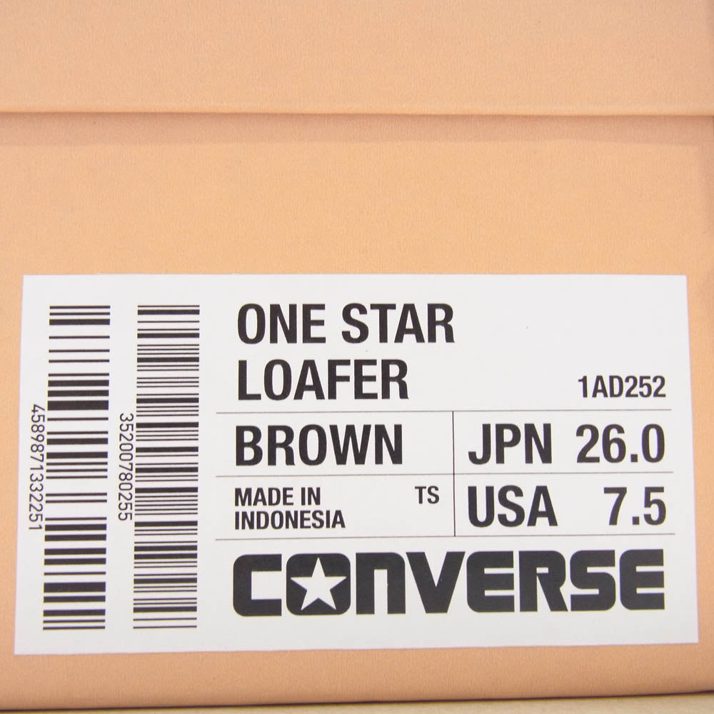 CONVERSE コンバース Addict One Star Loafer アディクト ワンスター ローファー ブラウン系 26.0cm【極上美品】【中古】