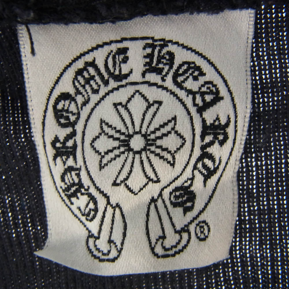 CHROME HEARTS クロムハーツ（原本無） ダガー ジップ ホースシュー バックプリント フルジップ パーカー ネイビー系 M【中古】