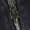 CHROME HEARTS クロムハーツ（原本無） ダガー ジップ ホースシュー バックプリント フルジップ パーカー ネイビー系 M【中古】