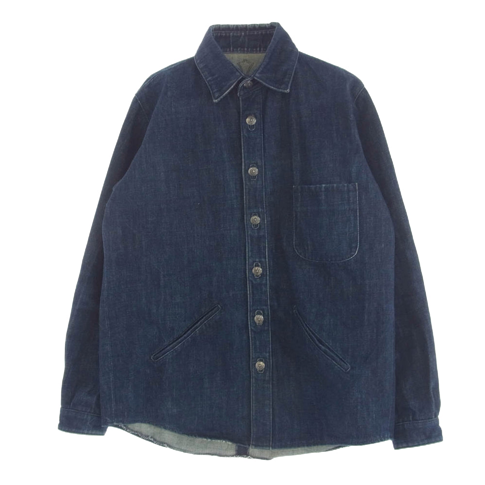 CHROME HEARTS クロムハーツ（原本無） バッグ フレアニー  セメタリー パッチ デニム ジャケット インディゴブルー系 M【中古】