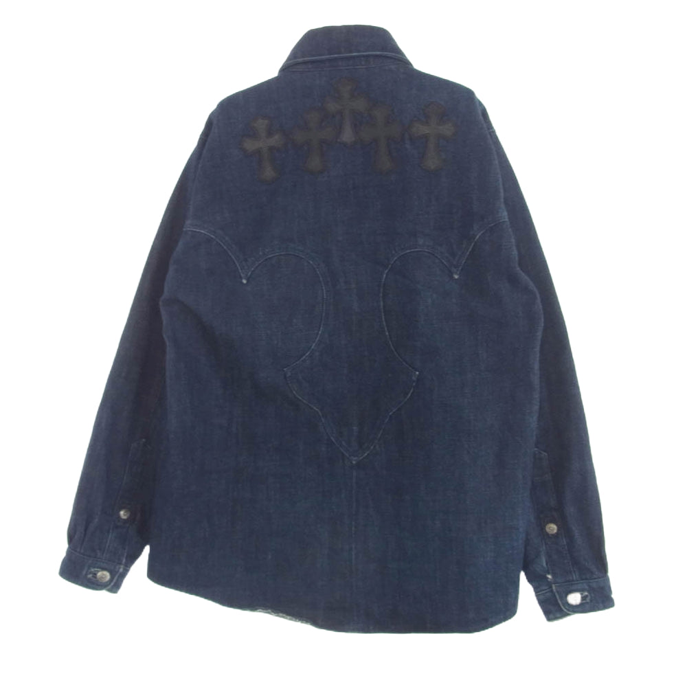 CHROME HEARTS クロムハーツ（原本無） バッグ フレアニー  セメタリー パッチ デニム ジャケット インディゴブルー系 M【中古】