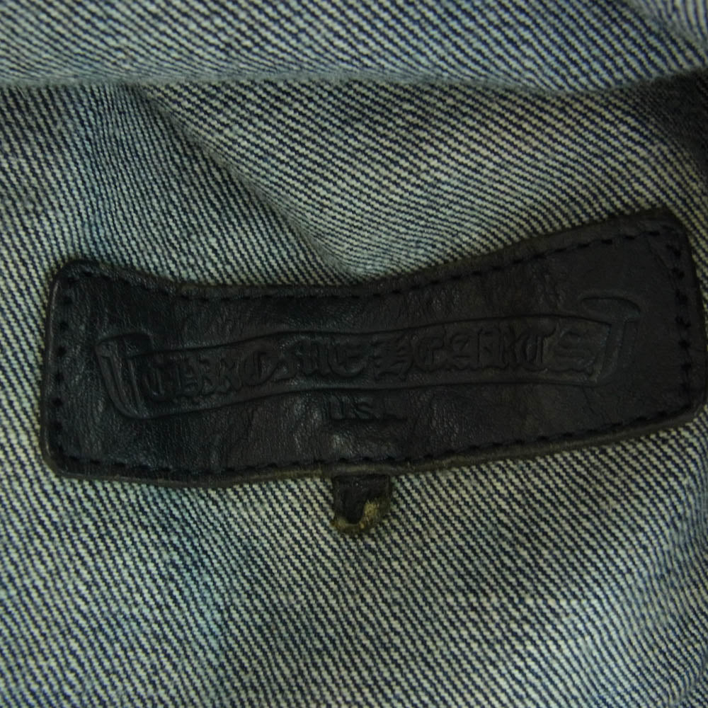 CHROME HEARTS クロムハーツ（原本無） バッグ フレアニー  セメタリー パッチ デニム ジャケット インディゴブルー系 M【中古】