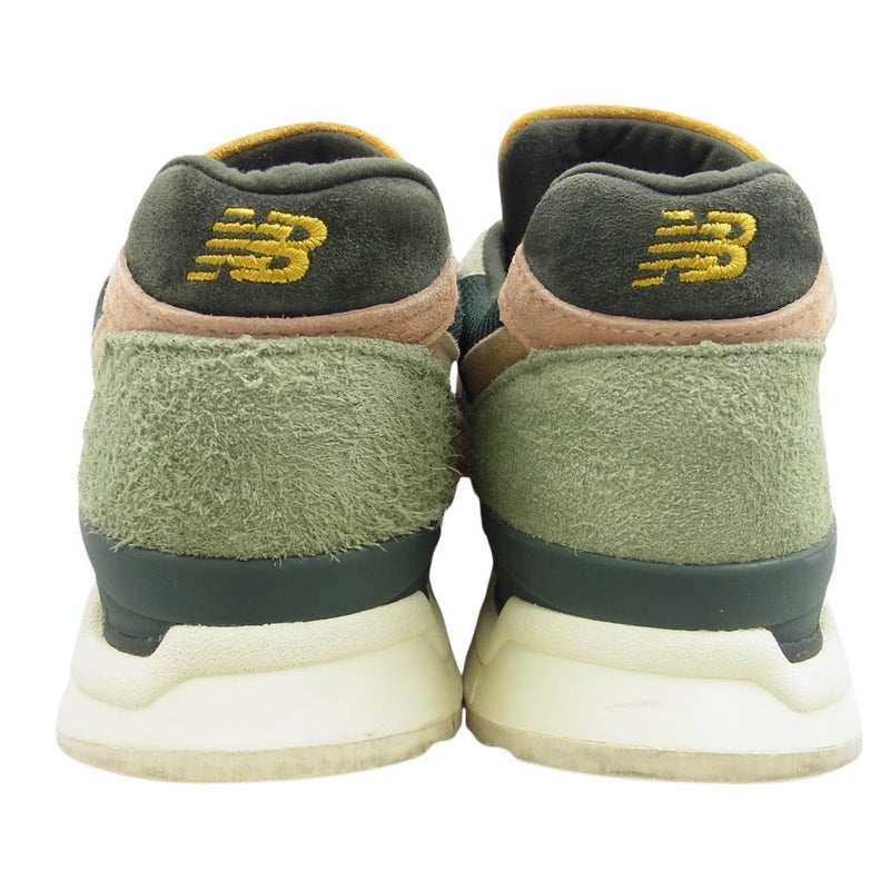 NEW BALANCE ニューバランス U998KT1 KITH Frank Lloyd Wright キス スエード ローカット スニーカー グリーン系 オレンジ系 28.5cm【中古】