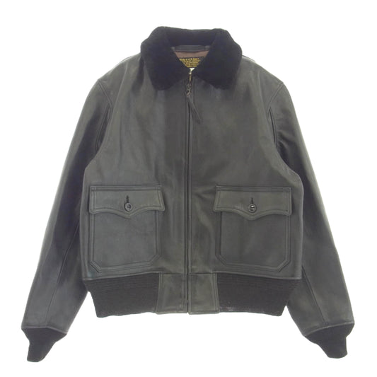 Buzz Rickson's バズリクソンズ BR80597 WILLIAM GIBSON COLLECTION Type BLACK G-1 ウィリアム ギブソン レザー フライト ジャケット ブラック系 42【極上美品】【中古】