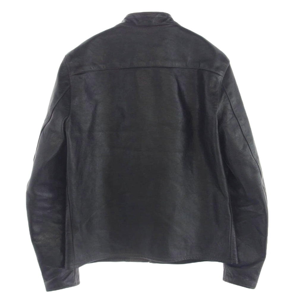 The REAL McCOY'S ザリアルマッコイズ J-100 BUCO ブコ SINGLE RIDER S JACKET 茶芯 シングル  ライダース レザー ジャケット ブラック系 38【中古】