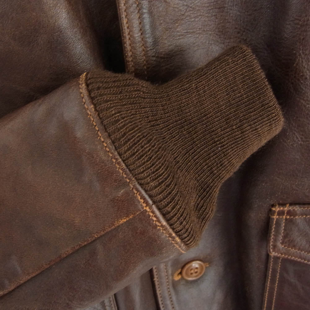 FREEWHEELERS フリーホイーラーズ LEATHER TOGS  TYPE A-1 ブラウン系 36【中古】