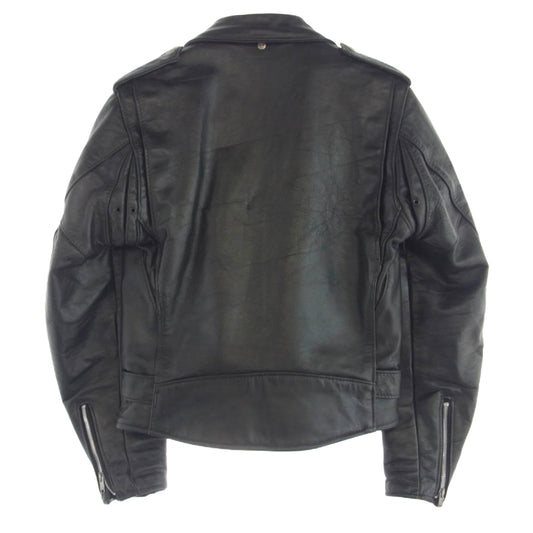 schott ショット 90s バイカータグ後期 618 ダブル ライダース ジャケット ブラック系 36【中古】