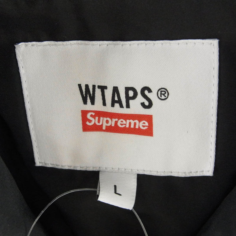 Supreme シュプリーム 21AW × WTAPS ダブルタップス Faux Fur Hooded Jacket フェイクファー フーデッド ジャケット ブラック系 L【極上美品】【中古】