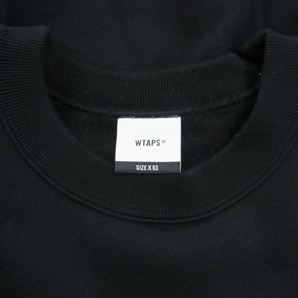 WTAPS ダブルタップス 22AW 222ATDT-CPM01S FORTLESS SWEATER クルーネック スウェット ブラック系 X 03【極上美品】【中古】