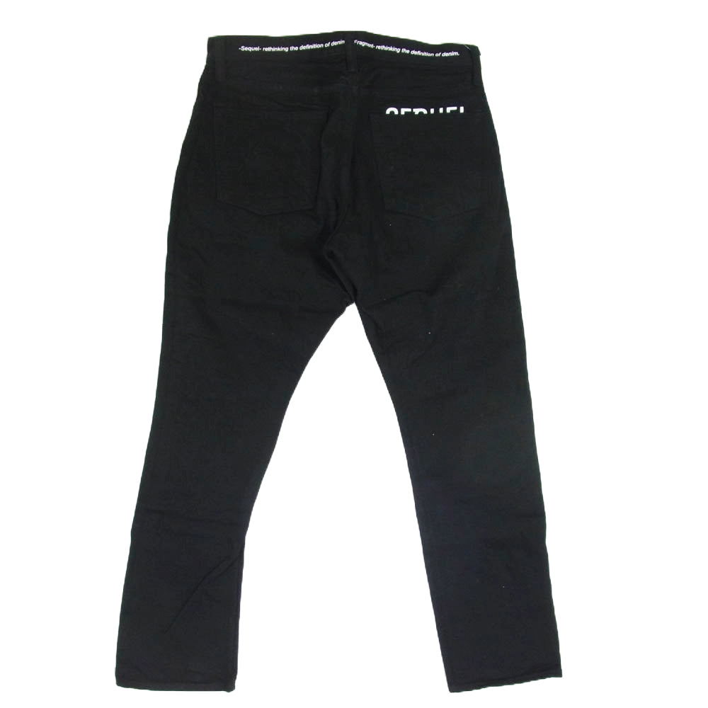SEQUEL シークエル SQ-1911-PANTS-07 ×FRAGMENT フラグメント ブラック デニム パンツ ブラック系 M【中古】