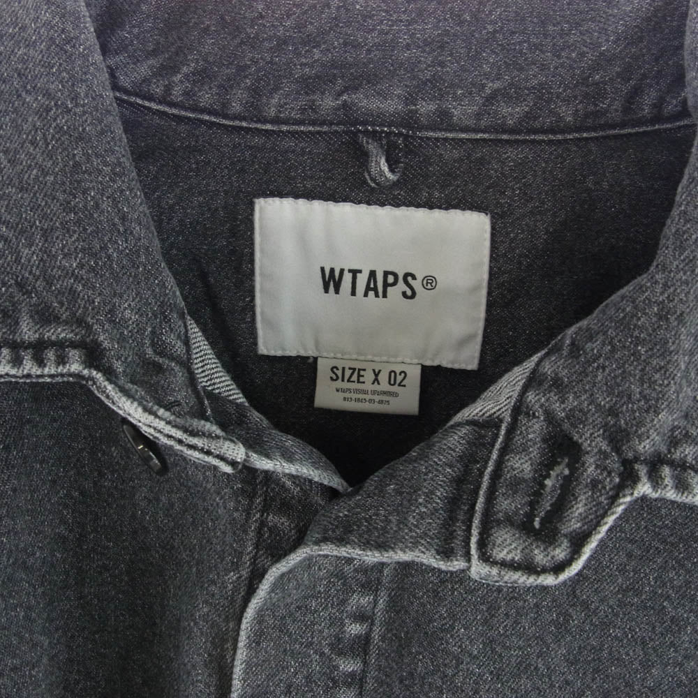 WTAPS ダブルタップス 24SS 241WVDT-SHM04 WCPO 02  LS COTTON DENIM デニム シャツ ジャケット グレー系 X02【新古品】【未使用】【中古】