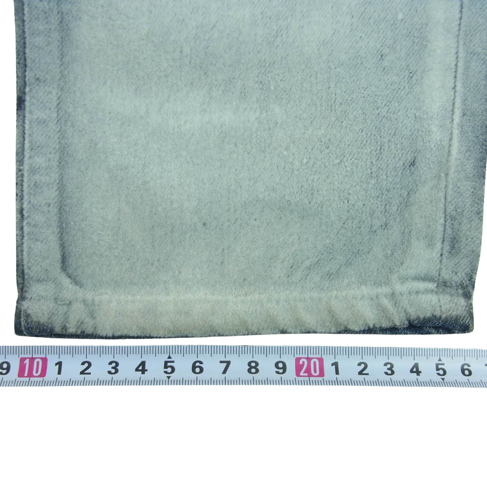 MAISON MARTIN MARGIELA メゾンマルタンマルジェラ 09AW 30 LA020 10ライン ここのえタグ 四つタグ ベロアコート デニム パンツ インディゴブルー系 46【中古】