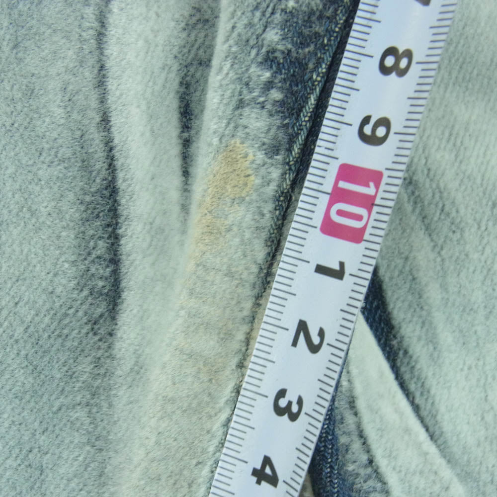 MAISON MARTIN MARGIELA メゾンマルタンマルジェラ 09AW 30 LA020 10ライン ここのえタグ 四つタグ ベロアコート デニム パンツ インディゴブルー系 46【中古】