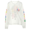 CHROME HEARTS クロムハーツ（原本無） MLTCOL CEM CRS LS マルチ セメタリークロス プリント 長袖 カットソー ロングスリーブ Tシャツ ロンT ホワイト系 M【中古】